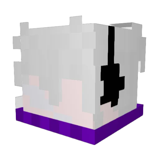 Maleeeeeee Minecraft avatar head, 3D render