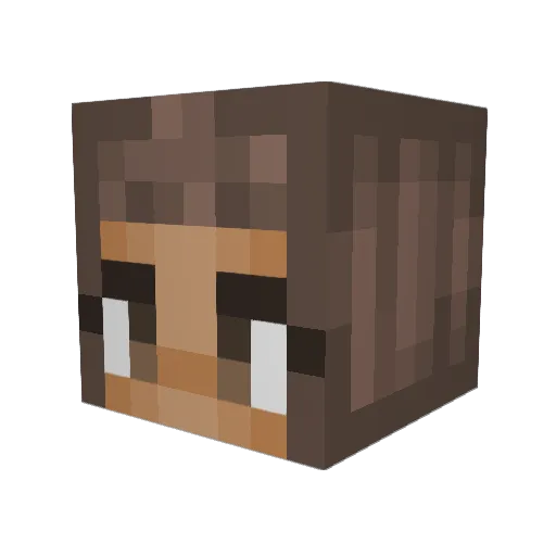 Malef11 Minecraft avatar head, 3D render