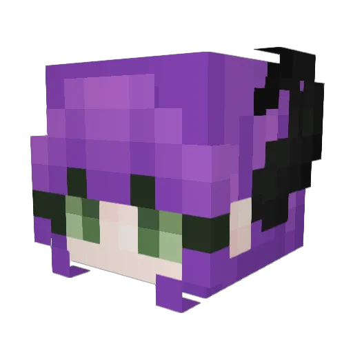 MaleficentRose Minecraft avatar head, 3D render