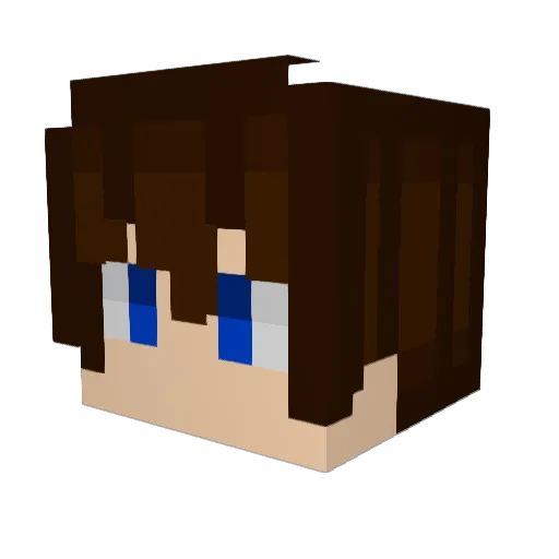 Malefictus Minecraft avatar head, 3D render