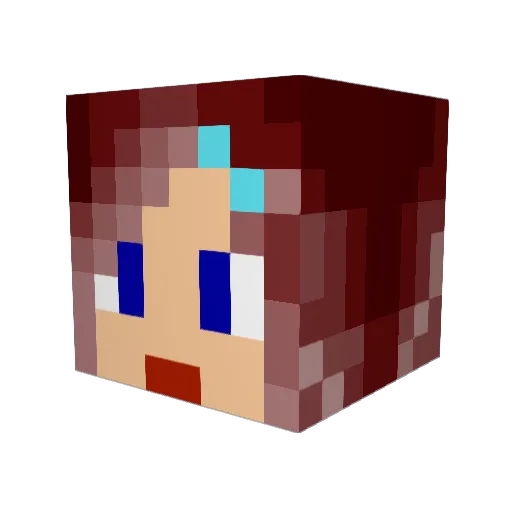 Malefizent Minecraft avatar head, 3D render