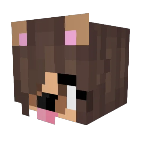 Maleiko Minecraft avatar head, 3D render