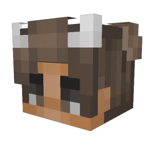 MalekR Minecraft avatar head, 3D render