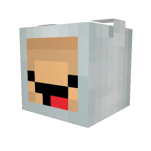 Malekiz Minecraft avatar head, 3D render