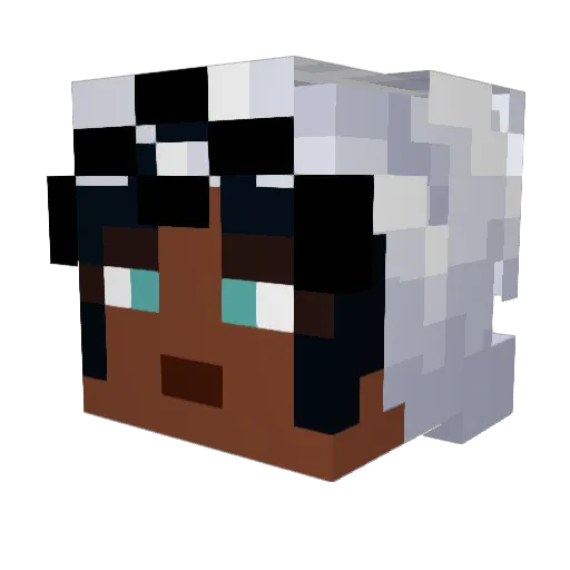 Malela4313 Minecraft avatar head, 3D render