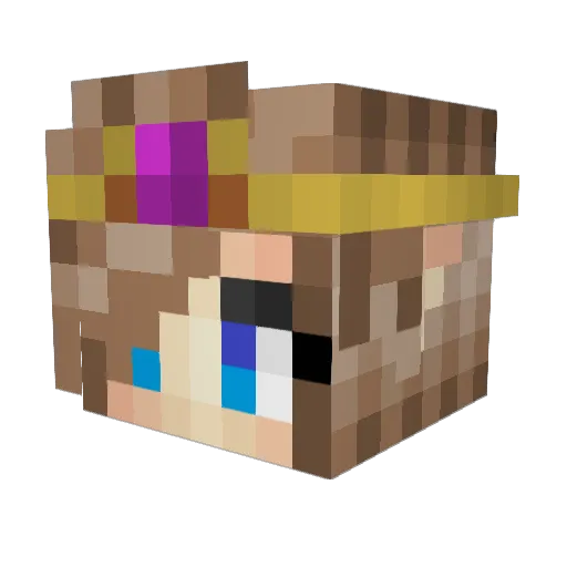 Malene00 Minecraft avatar head, 3D render