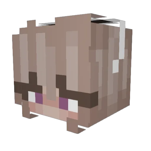 Maleneeee Minecraft avatar head, 3D render