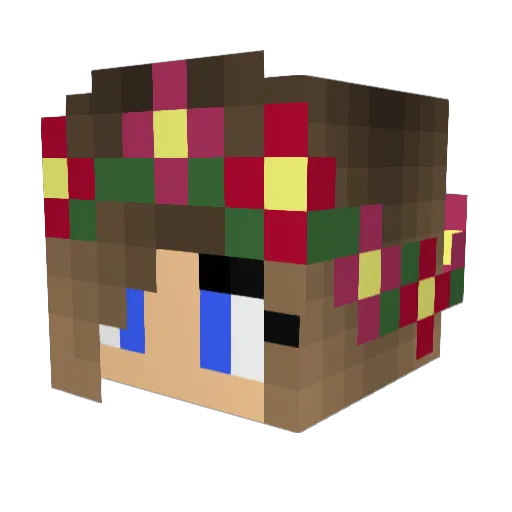 Malennia Minecraft avatar head, 3D render