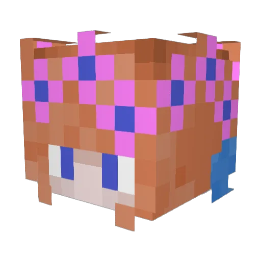 Maleno01 Minecraft avatar head, 3D render