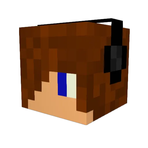 Malenus Minecraft avatar head, 3D render