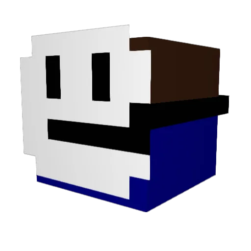 Malesza_YT Minecraft avatar head, 3D render