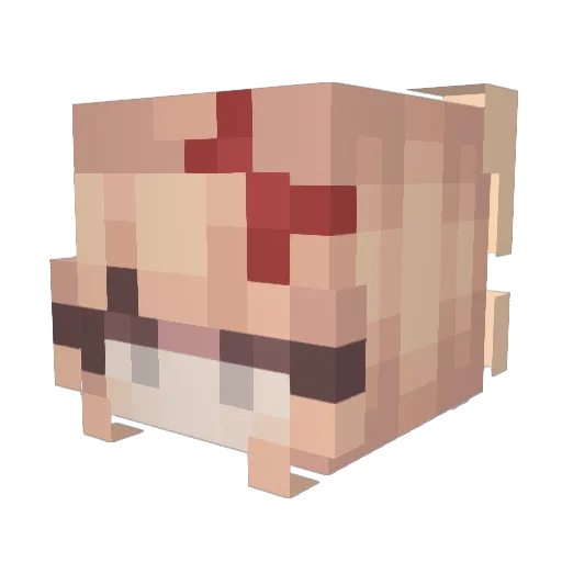 Maletk Minecraft avatar head, 3D render