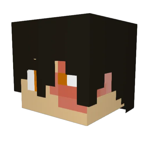 Maleviolence Minecraft avatar head, 3D render