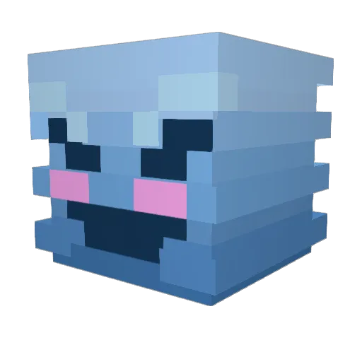 Malffe Minecraft avatar head, 3D render