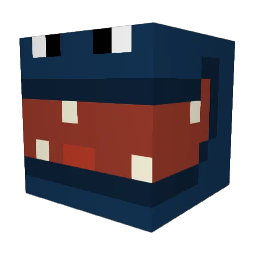 Malfieeee Minecraft avatar head, 3D render