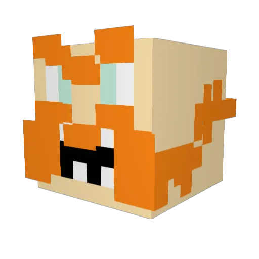 Malforex Minecraft avatar head, 3D render