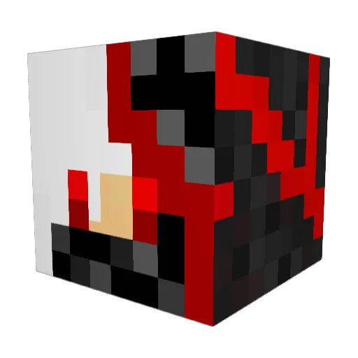 Malgus_l Minecraft avatar head, 3D render