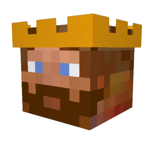 Malhado Minecraft avatar head, 3D render