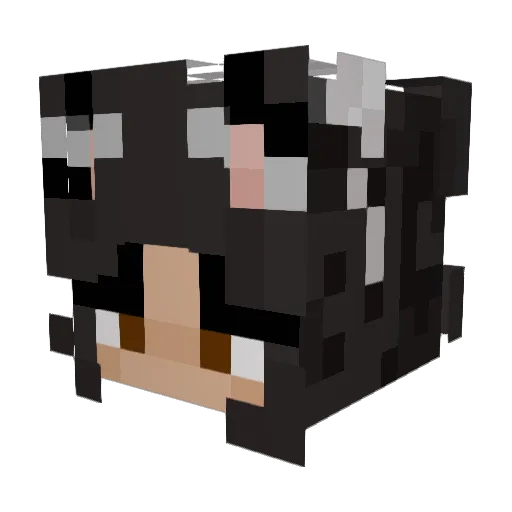 Maliamond Minecraft avatar head, 3D render