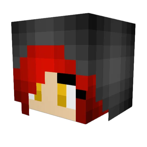 Maliartex Minecraft avatar head, 3D render