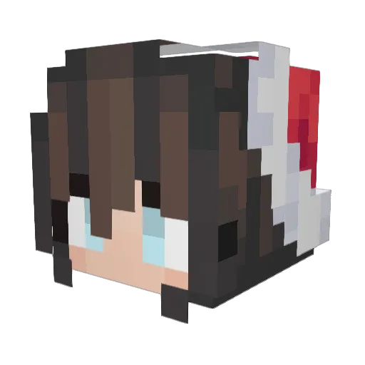MalibuTurn Minecraft avatar head, 3D render