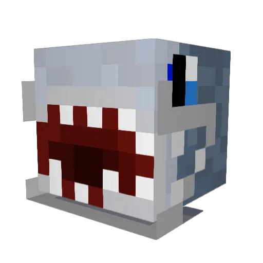 Malican Minecraft avatar head, 3D render