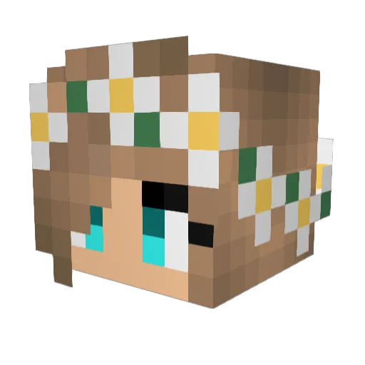 MalicatVixen Minecraft avatar head, 3D render