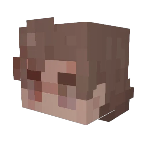 MaliceMizer64 Minecraft avatar head, 3D render
