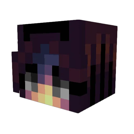 MaliciousThings Minecraft avatar head, 3D render