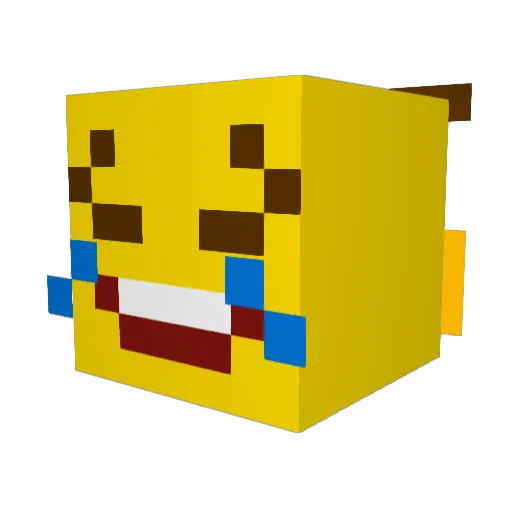 Malict Minecraft avatar head, 3D render