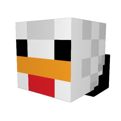 MaligD Minecraft avatar head, 3D render