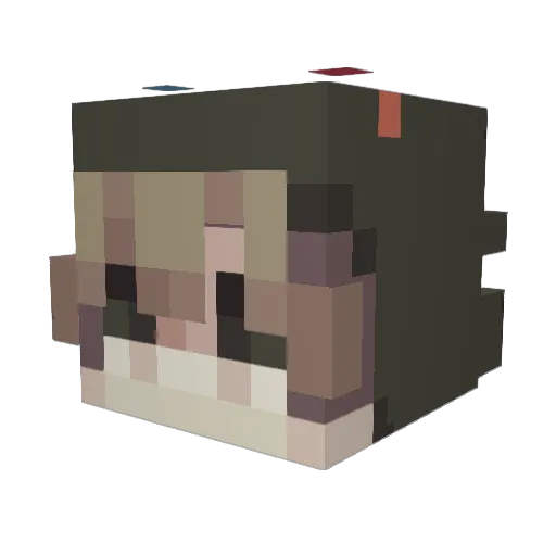 MalignantUnicorn Minecraft avatar head, 3D render