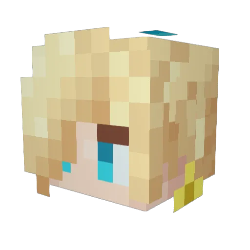 Malik200200 Minecraft avatar head, 3D render