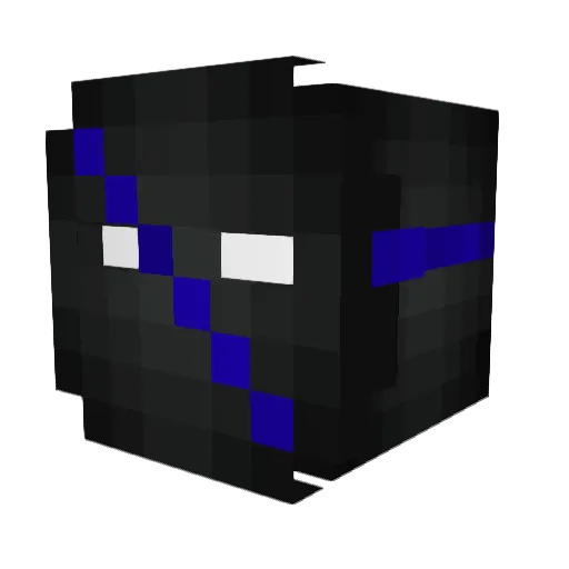 MalikZN Minecraft avatar head, 3D render
