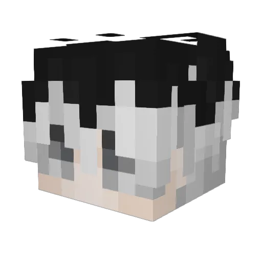 Malik_11 Minecraft avatar head, 3D render