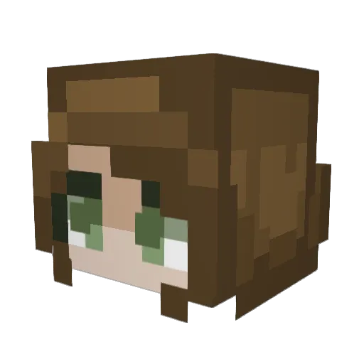 MalinBo Minecraft avatar head, 3D render
