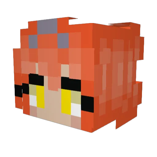 Malinka99 Minecraft avatar head, 3D render