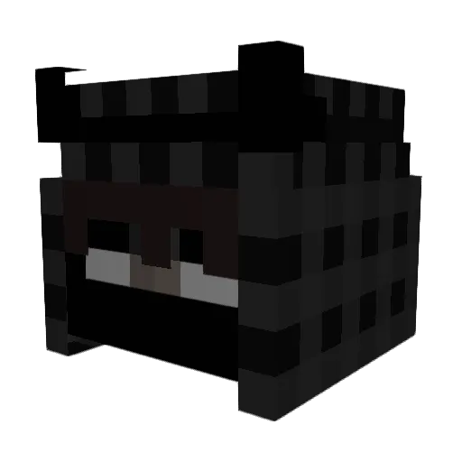 Malinkas Minecraft avatar head, 3D render