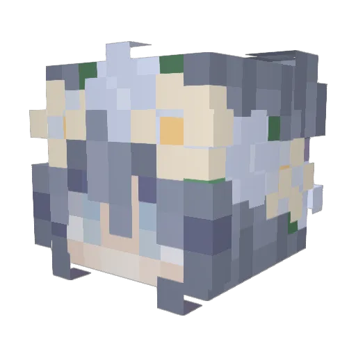 Malintray Minecraft avatar head, 3D render