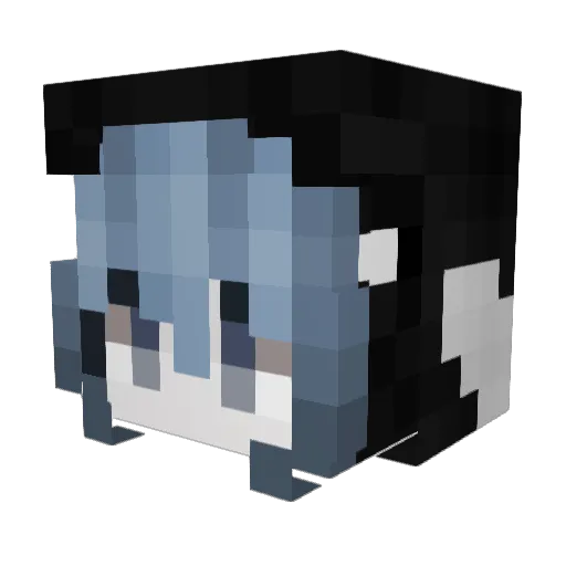 Malireef Minecraft avatar head, 3D render