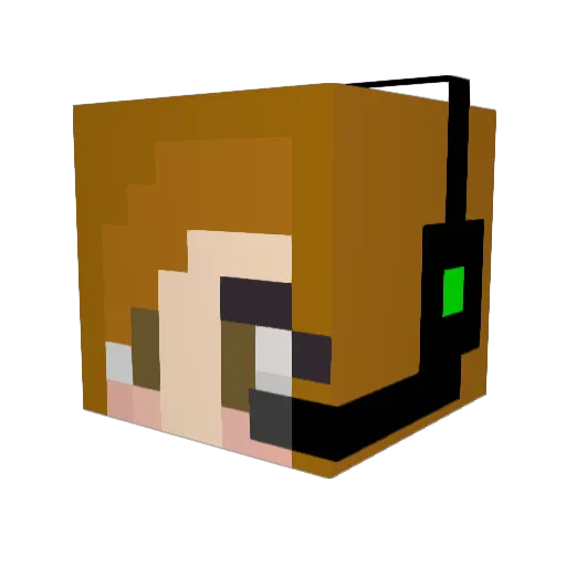 MalissaB Minecraft avatar head, 3D render