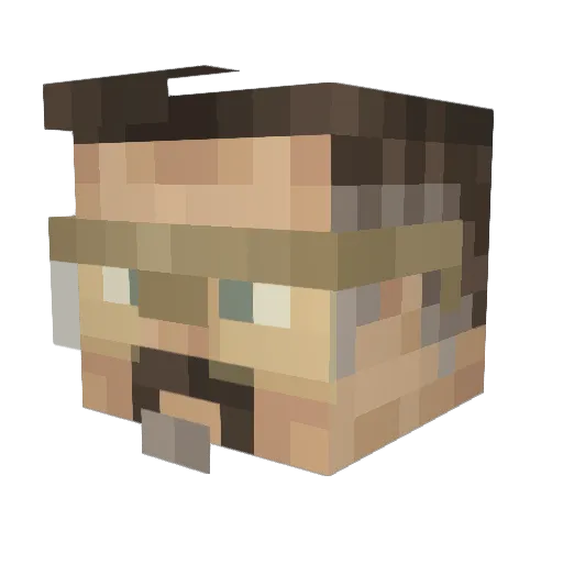 Maliven76 Minecraft avatar head, 3D render