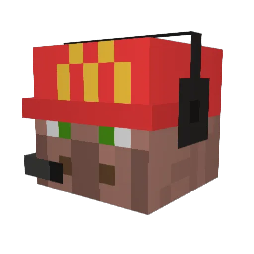 Malkirye Minecraft avatar head, 3D render