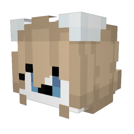 Malkorokk Minecraft avatar head, 3D render