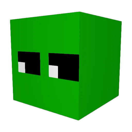 Mall0k Minecraft avatar head, 3D render