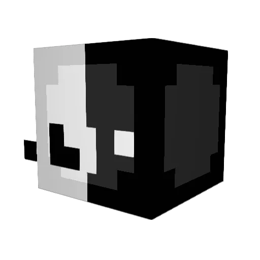 Mallar_ Minecraft avatar head, 3D render