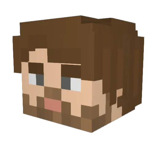MallardMeadow Minecraft avatar head, 3D render