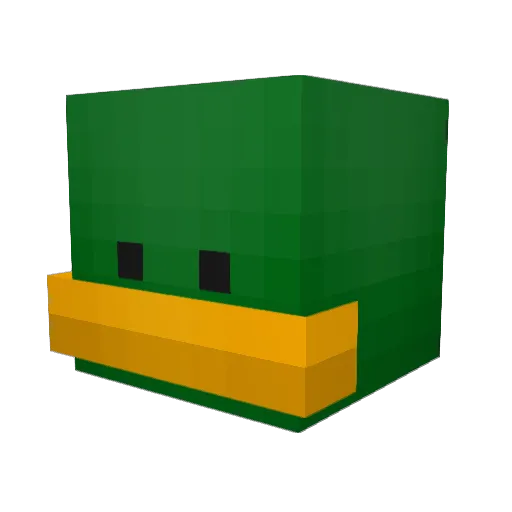 Mallard_Ducky Minecraft avatar head, 3D render