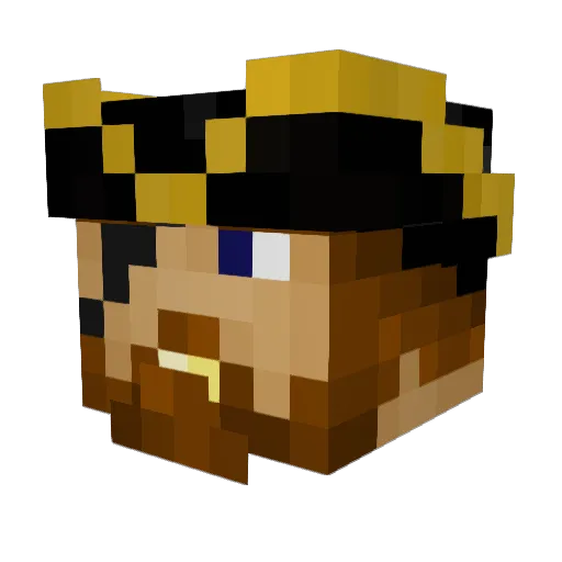 Mallathor Minecraft avatar head, 3D render