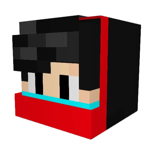 Malle_Olsen Minecraft avatar head, 3D render